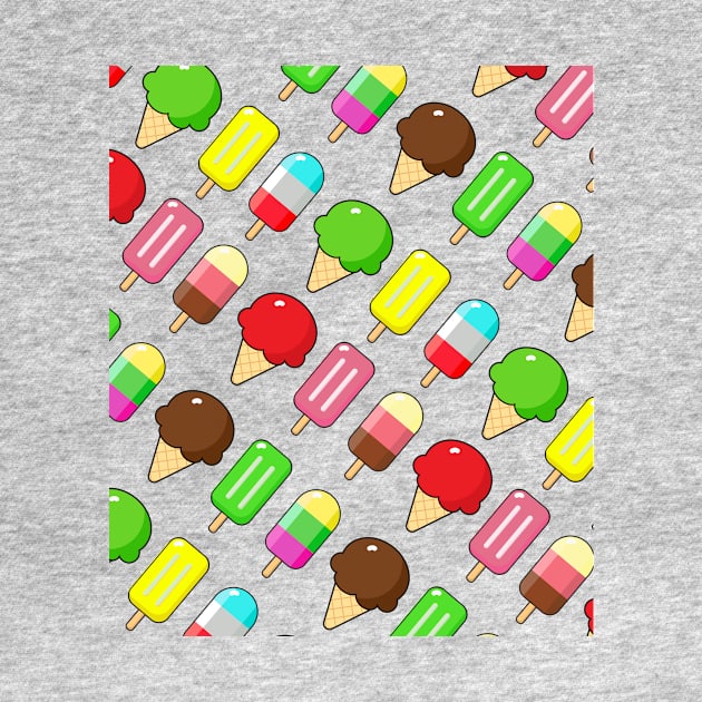 Popsicles and Ice creams pattern by Coowo22